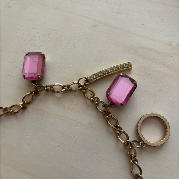 Baby Phat Gold Necklace with Pink Charms - Picture 2 of 6